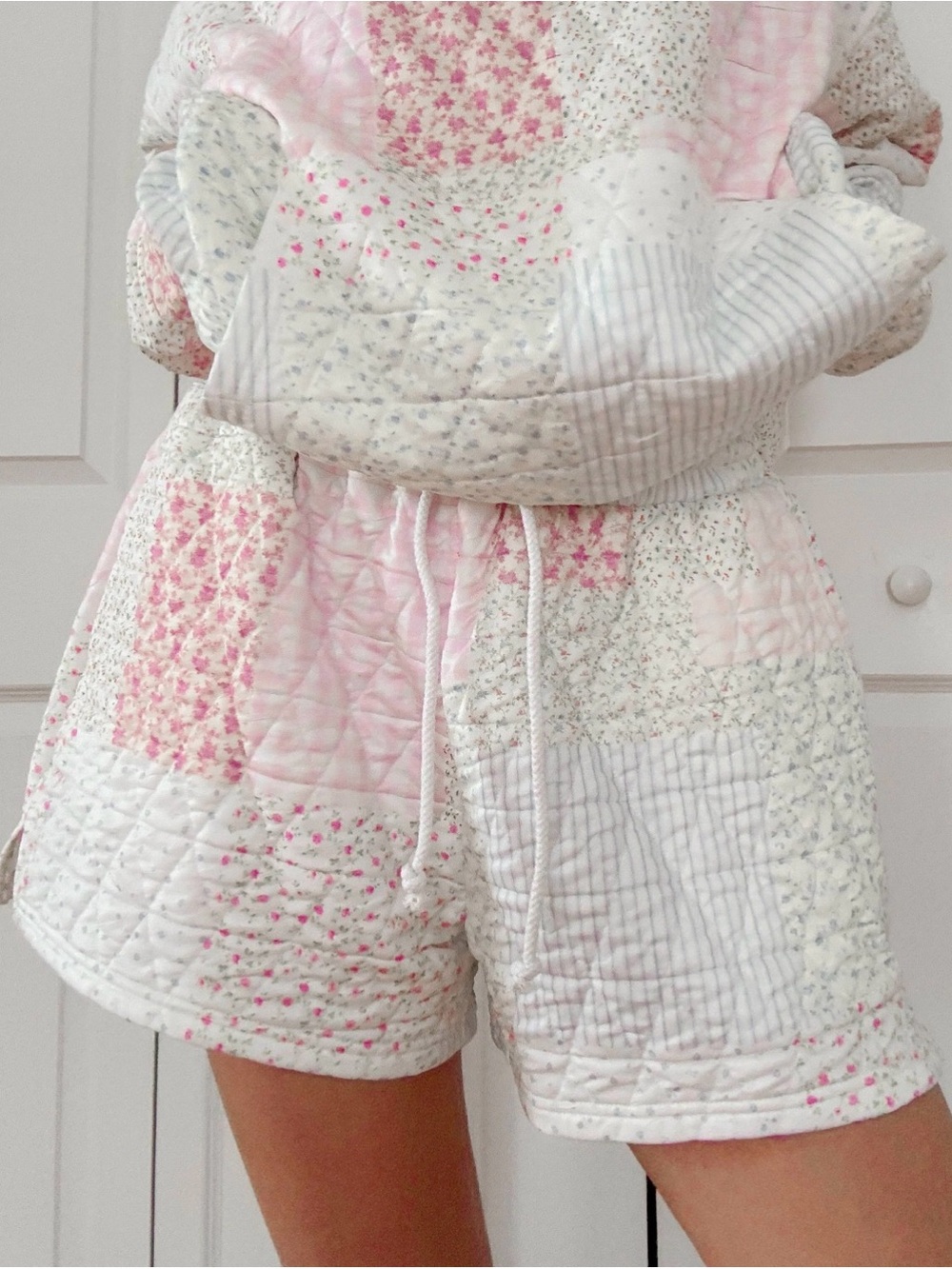 Sunkissed Coconut Quilted Pastel Shorts